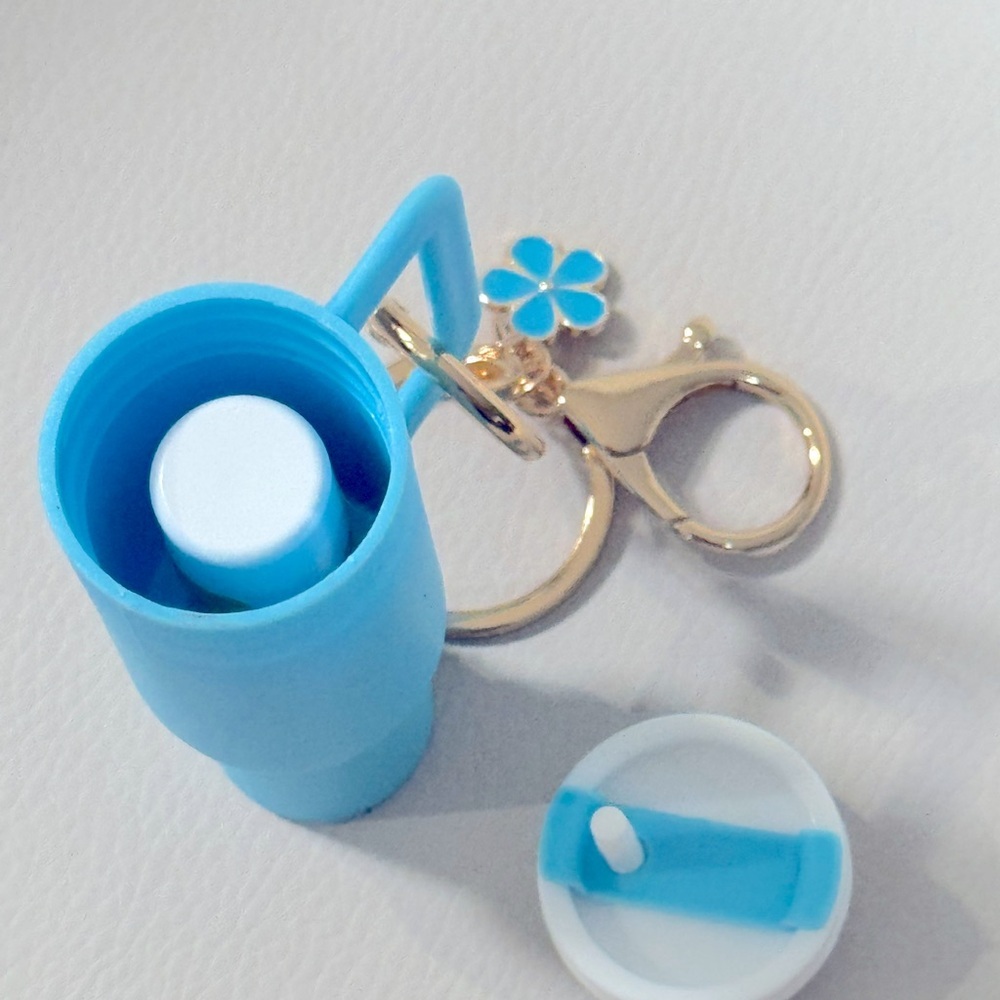 Tiffany blue mini “Stanley” tumbler bag charm/keychain - Picture 3 of 6